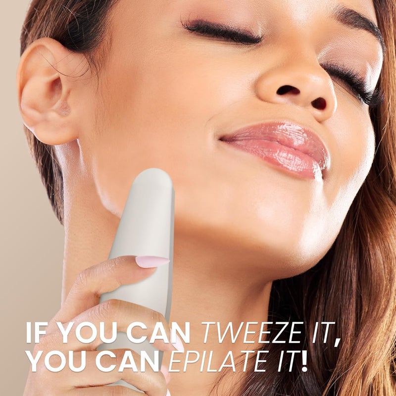 Epilady Esthetic Delicate Compact Facial Epilator for Women - Pearl White - Image 3